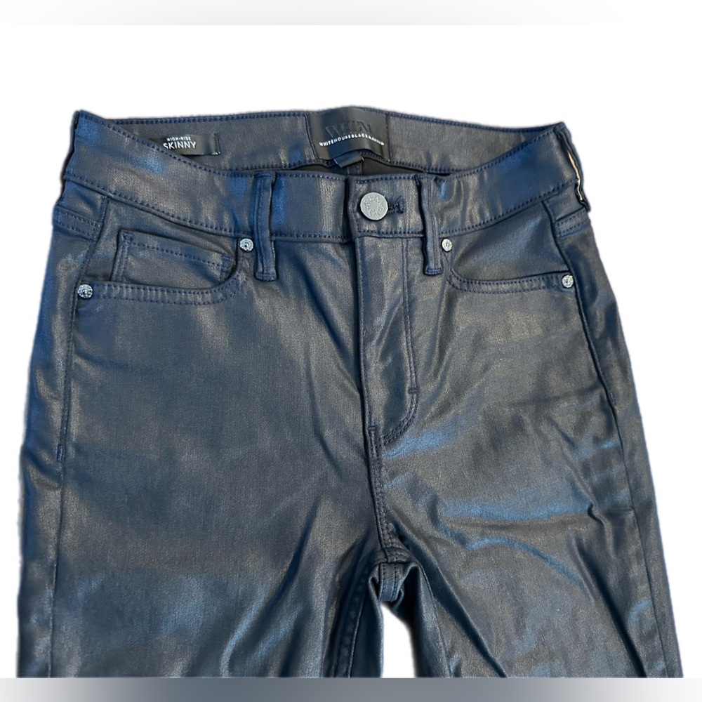 White House Black Market High-Rise Coated Skinny Jeans - Picture 3 of 6